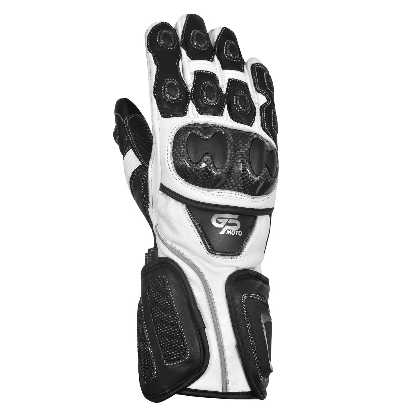 APEX MOTERBIKE RACING GLOVES (WHITE)
